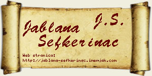 Jablana Sefkerinac vizit kartica